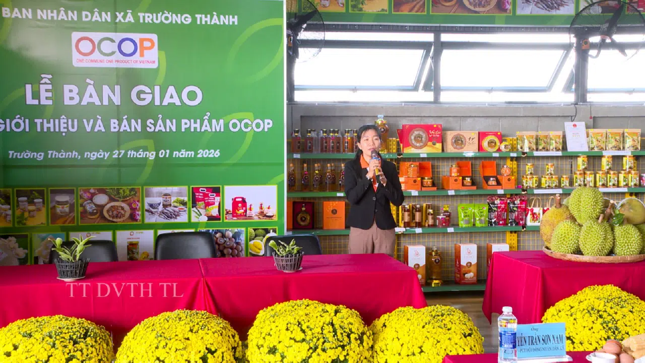 LỄ BÀN GIAO ĐIỂM GIỚI THIỆU VÀ BÁN SẢN PHẨM OCOP CỦA XÃ TRƯỜNG THÀNH