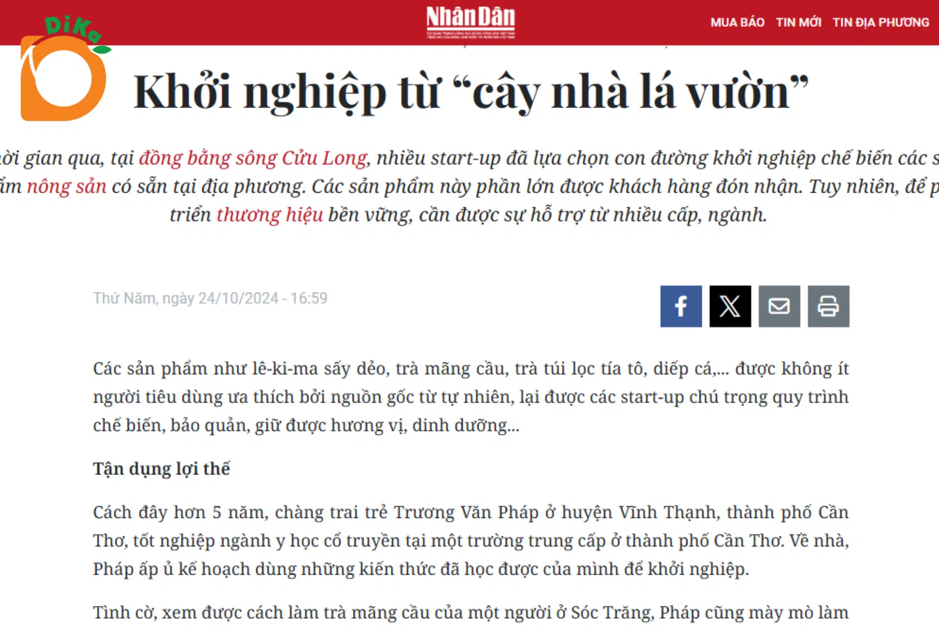 Khởi nghiệp từ “cây nhà lá vườn”