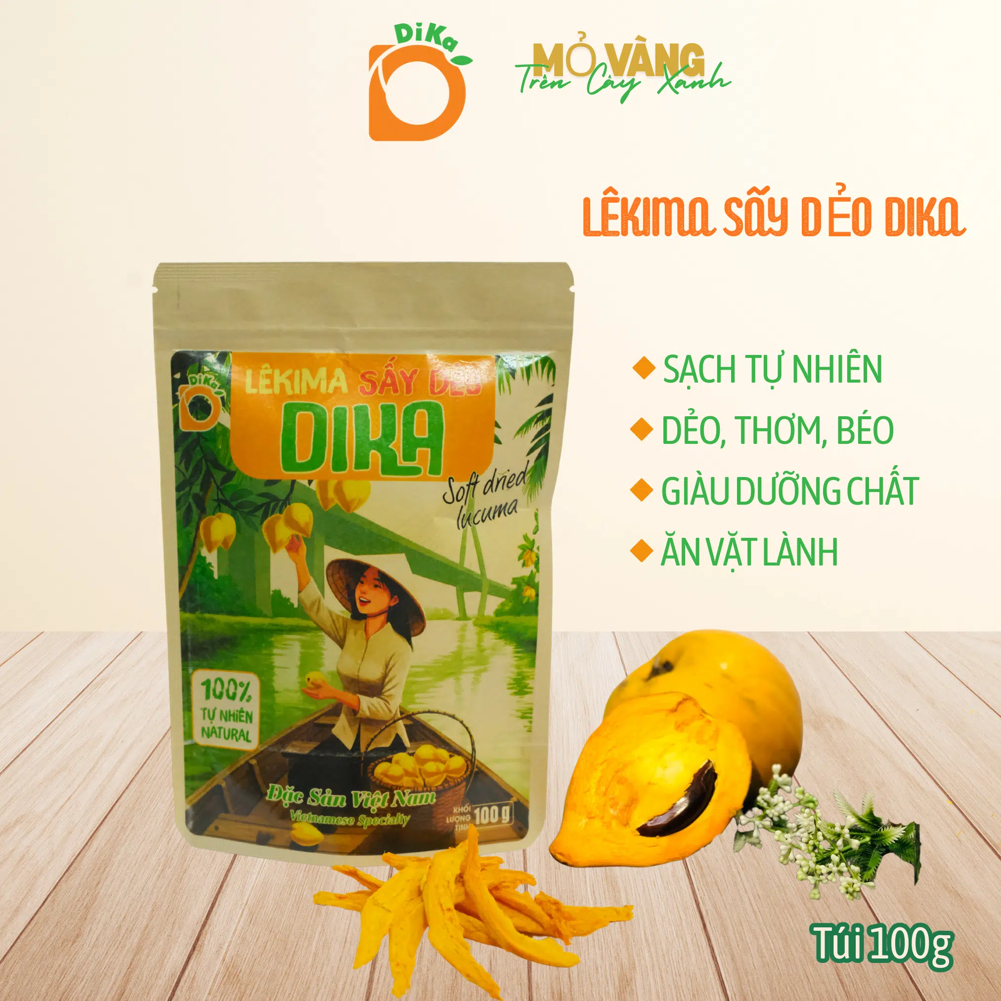 Lêkima Sấy Dẻo DiKa (gói 100g)