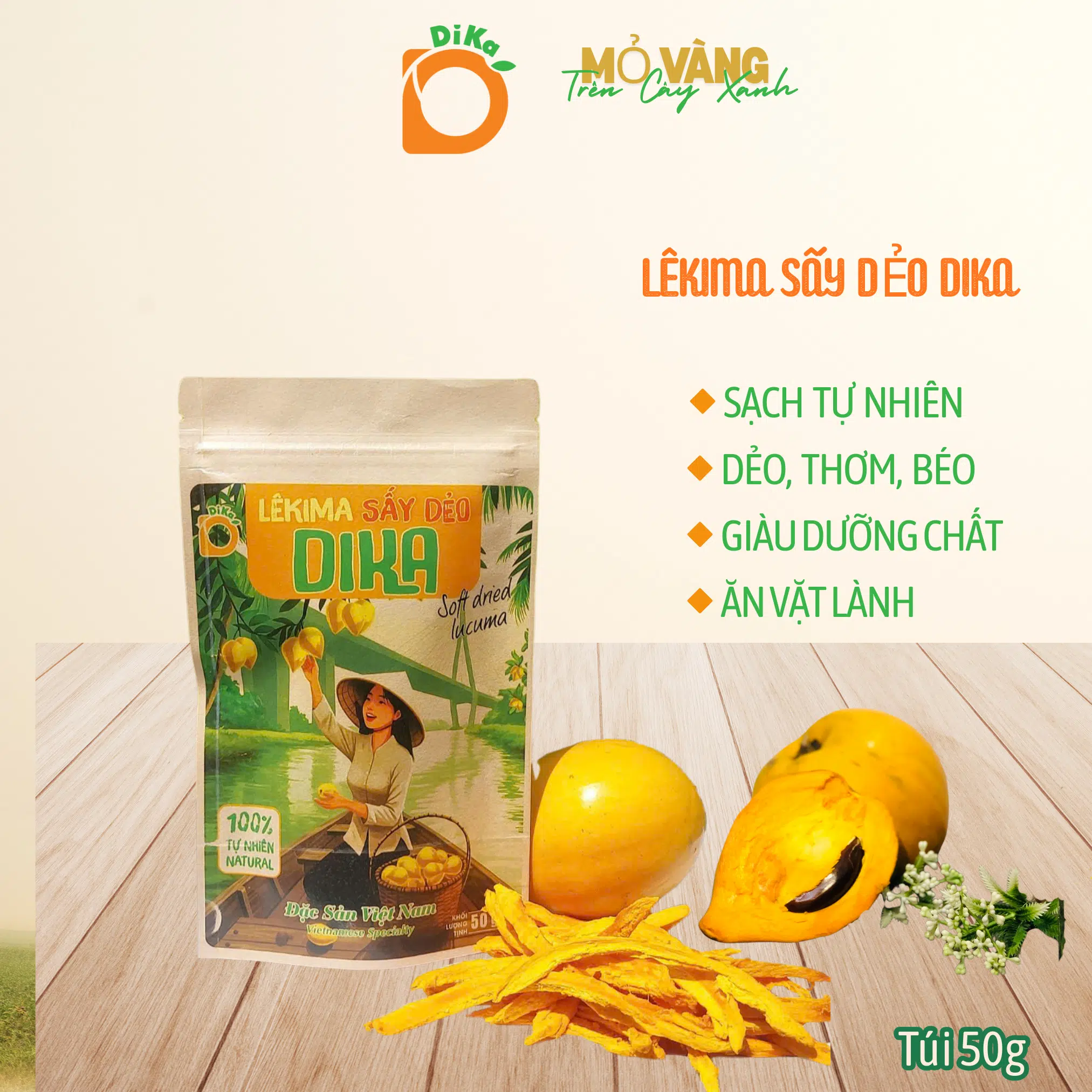 Lêkima Sấy Dẻo DiKa (gói 50g)